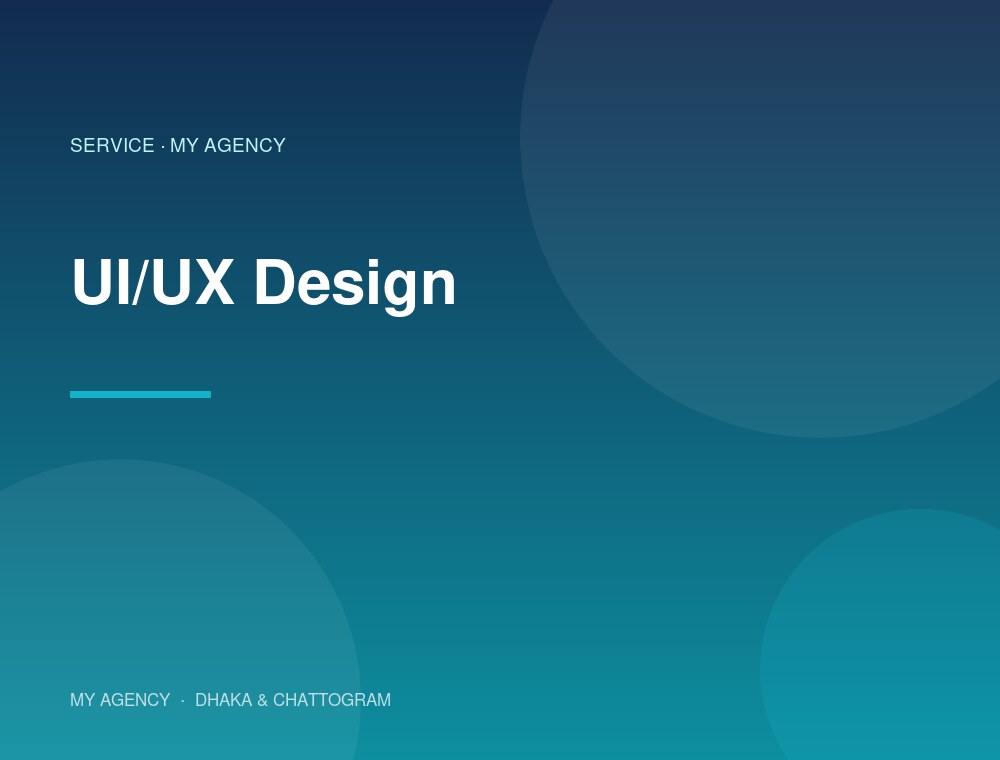 UI/UX Design services by My Agency