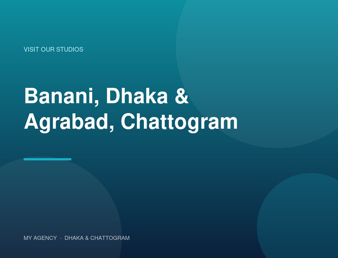 My Agency offices in Banani, Dhaka and Agrabad, Chattogram