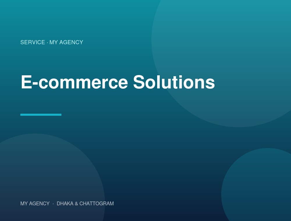 E-commerce Solutions services by My Agency