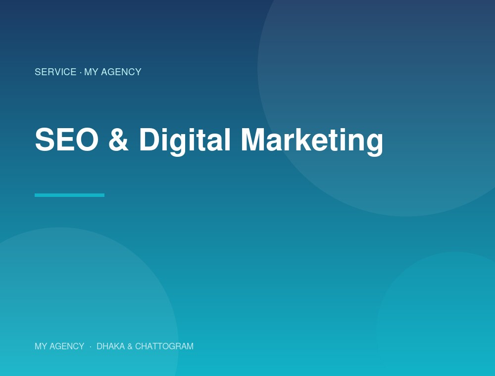 SEO & Digital Marketing services by My Agency