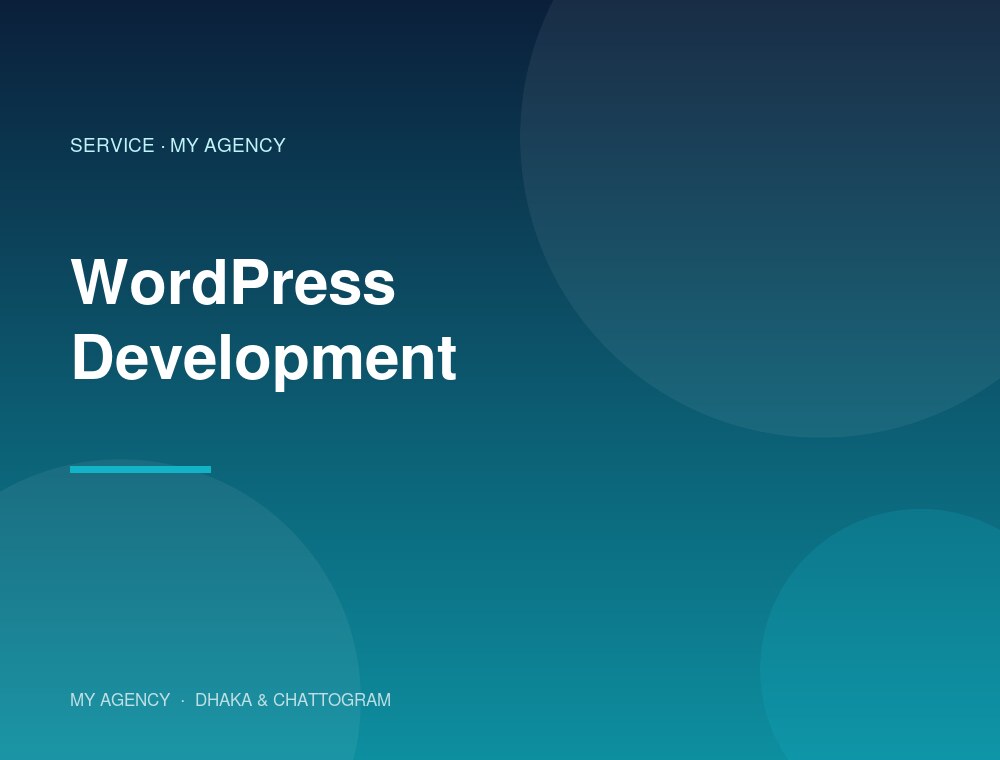 WordPress Development services by My Agency